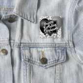 Alles Gute zum Geburtstag 100. Zahlenmuster Schwar Button (Beispiel)