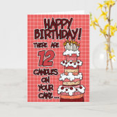 Alles Gute zum Geburtstag - 12 Jahre alt Karte (Gelbe Blume)