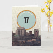 Alles Gute zum Geburtstag 17 Jahre alt Karte (Gelbe Blume)