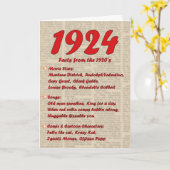 Alles Gute zum Geburtstag 1924-jährig von Karte (Gelbe Blume)