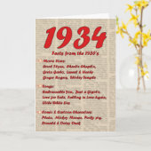 Alles Gute zum Geburtstag 1934-jährig von Karte (Gelbe Blume)