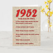 Alles Gute zum Geburtstag 1952 Geburtsjahr Karte (Gelbe Blume)