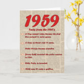 Alles Gute zum Geburtstag 1959 Geburtsjahr Karte (Gelbe Blume)