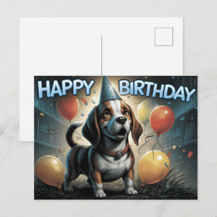 Alles Gute zum Geburtstag 2026 Postkarten Hund -9
