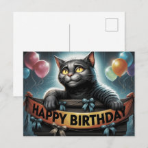 Alles Gute zum Geburtstag 2026 Postkarten Katze -2