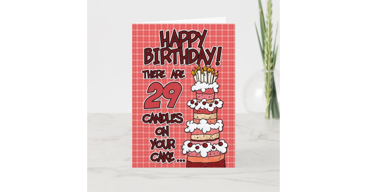 Alles Gute zum Geburtstag 29 Jahre alt Karte Zazzle.de