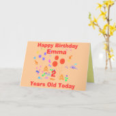 Alles Gute zum Geburtstag 2-Jährige Karte (Gelbe Blume)