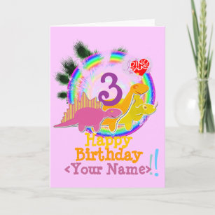 Dinosaurier Geburtstagskarten Zazzle De