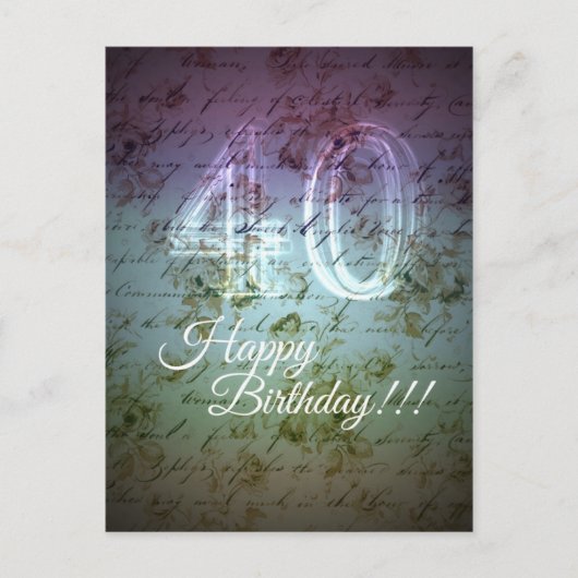 Alles Gute zum Geburtstag!!! 40. Postkarte (Vorderseite)