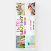 Alles Gute zum Geburtstag 4 Foto Candles Banner (Vertikal)