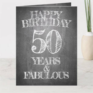 Alles Gute zum Geburtstag - 50 Jahre & Fabelhaft Karte