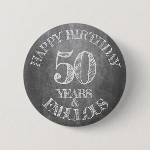 Alles Gute zum Geburtstag - 50 Jahre & vorzüglich Button