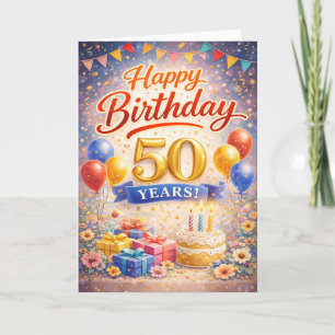 Alles Gute zum Geburtstag - 50. Karte