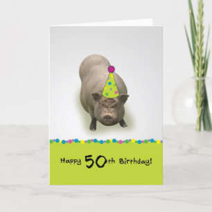 Alles Gute zum Geburtstag 50, süße Karte