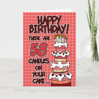 Alles Gute zum Geburtstag - 58 Jahre alt Karte