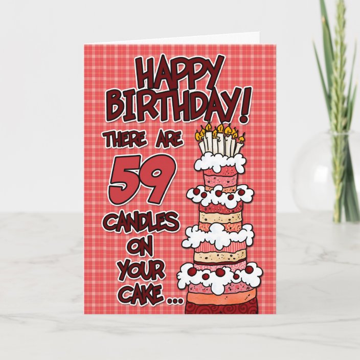 Alles Gute zum Geburtstag - 59 Jahre alt Karte  Zazzle.de