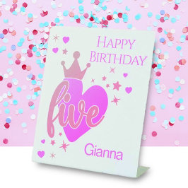Alles Gute zum Geburtstag #5 Party Podest Schild