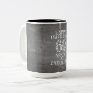 Alles Gute zum Geburtstag - 60 Jahre & Fabelhaft i Zweifarbige Tasse