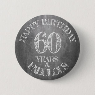 Alles Gute zum Geburtstag - 60 Jahre & Fabulous in Button