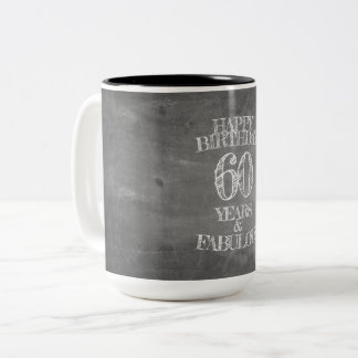 Alles Gute zum Geburtstag - 60 Jahre & Fabulous in Zweifarbige Tasse