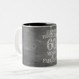 Alles Gute zum Geburtstag - 60 Jahre & Fabulous in Zweifarbige Tasse