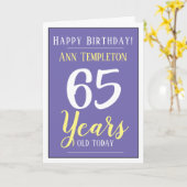 Alles Gute zum Geburtstag, 65 Jahre alt Karte (Gelbe Blume)