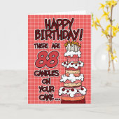 Alles Gute zum Geburtstag - 88 Jahre alt Karte (Gelbe Blume)