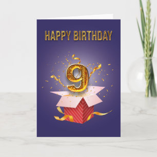 Alles Gute zum Geburtstag 9 Basic Karte