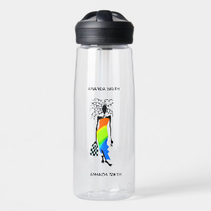 Alles Gute zum Geburtstag, Abstrakte, stilvolle un Trinkflasche