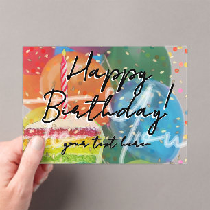 Alles Gute zum Geburtstag Acryl-Einladung Acryleinladungen