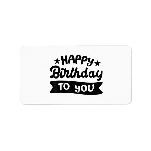 Alles Gute zum Geburtstag Adressaufkleber (Vorne)