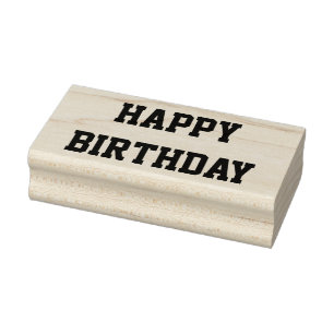 Alles Gute zum Geburtstag Alle Caps Fett Schriftar Gummistempel