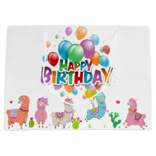 Alles Gute zum Geburtstag Alpakas  Große Geschenktüte
