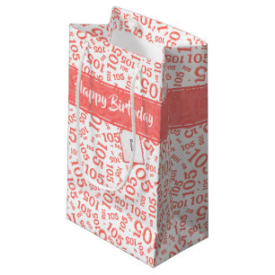 Alles Gute zum Geburtstag Alter 105 Zahlenmuster K Kleine Geschenktüte