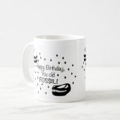 Alles Gute zum Geburtstag, Altes Fossil, sonniger  Kaffeetasse (Vorderseite Links)