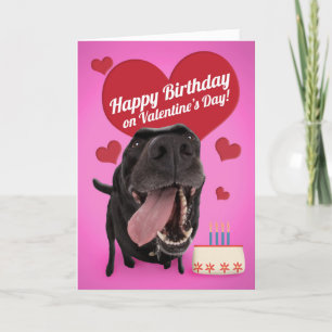Alles Gute zum Geburtstag am Valentinstag Süßer Hu Feiertagskarte
