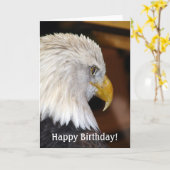 Alles Gute zum Geburtstag! American Bald Eagle Karte (Gelbe Blume)