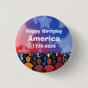 Alles Gute zum Geburtstag Amerika 1776 bis 2026 Button