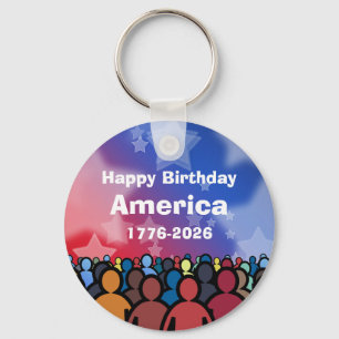 Alles Gute zum Geburtstag Amerika 1776 bis 2026 Schlüsselanhänger