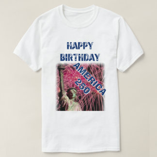 Alles Gute zum Geburtstag Amerika 250 Sterne Strei T-Shirt