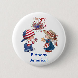Alles Gute zum Geburtstag Amerika Button