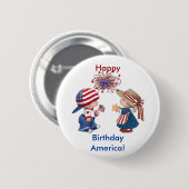 Alles Gute zum Geburtstag Amerika Button (Vorne & Hinten)