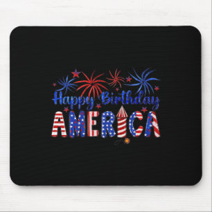 Alles Gute zum Geburtstag Amerika Feuerwerk USA-Fl Mousepad