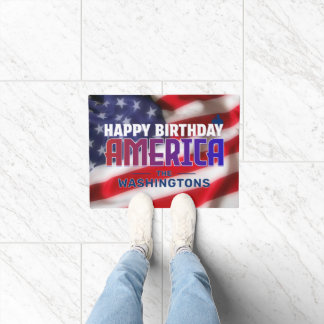 ALLES GUTE ZUM GEBURTSTAG AMERIKA FUßMATTE