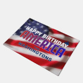 ALLES GUTE ZUM GEBURTSTAG AMERIKA FUßMATTE (Schrägansicht)