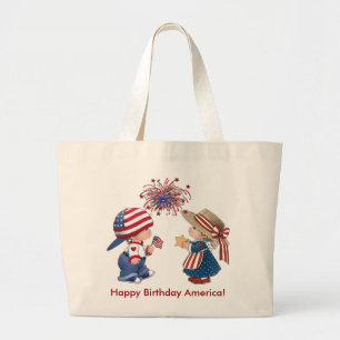 Alles Gute zum Geburtstag Amerika Jumbo Stoffbeutel