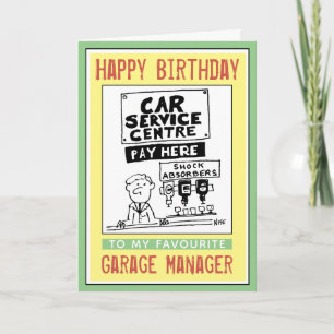Alles Gute zum Geburtstag an einen Werkstattleiter Karte
