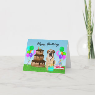 Alles Gute zum Geburtstag Anatolischer Hirtenhund Karte