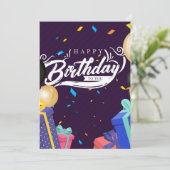 Alles Gute zum Geburtstag Ankündigung (Stehend Vorderseite)