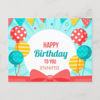 Alles Gute zum Geburtstag Ankündigungspostkarte
